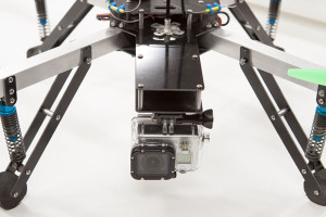 Hard camera mounts such as this one on the Next Level quad copter will require some post-processing work to stabilize the finished video.