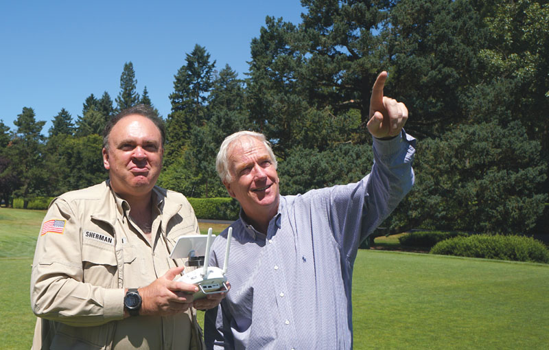Multirotors create aerial view for Golf Championship - Ptrick Sherman and David Jacobsen